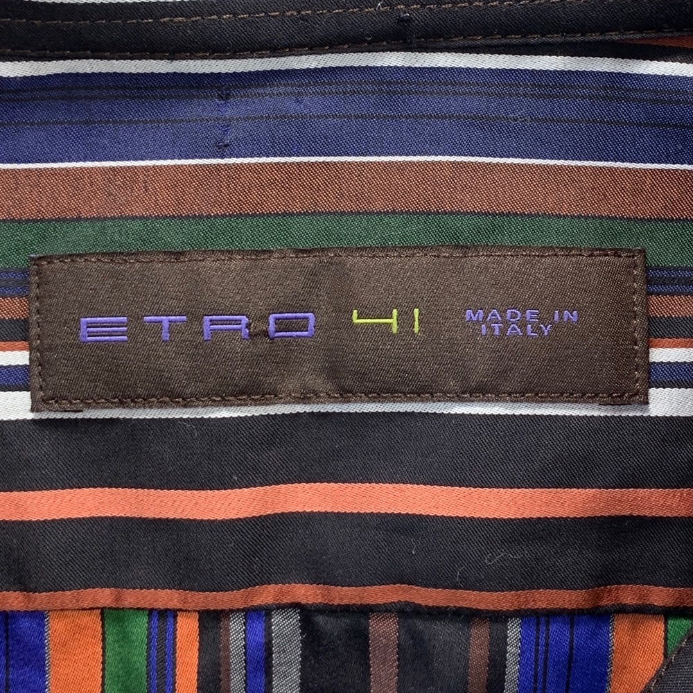 Etro Men’s Size 41 Long Sleeve Shirt Multi Color - Picture 7 of 11